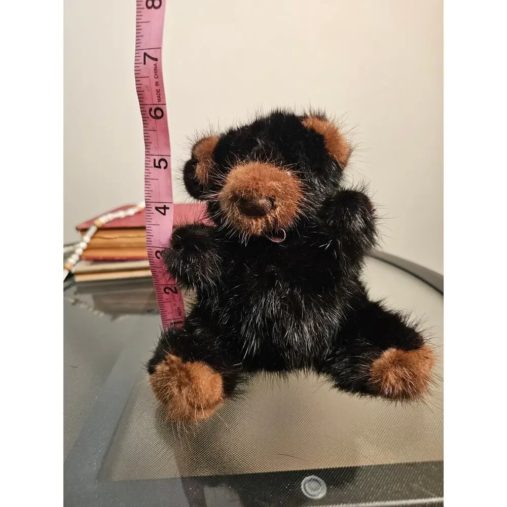 1982 MINK Rare Bear Black and Brown 6 Inch Teddy Bear